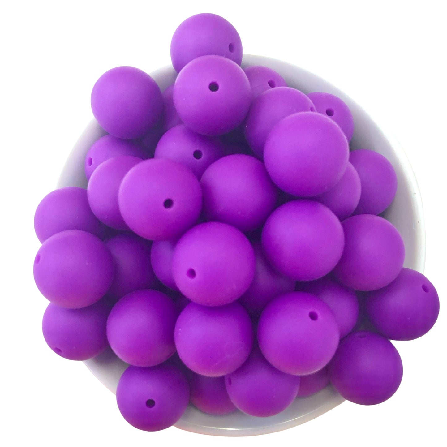 Purple Prince 19mm Silicone Beads - 5 pk.