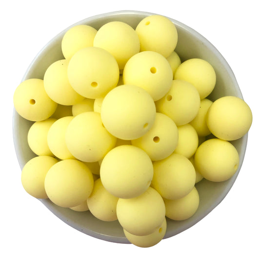 Buttercream 19mm Silicone Beads - 5 pk.