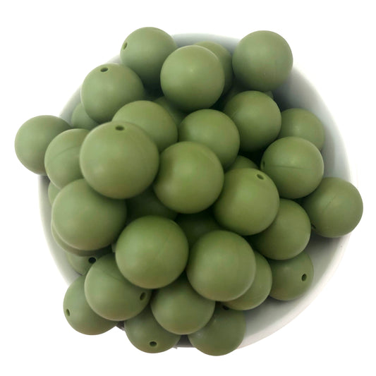 Olive Branch 19mm Silicone Beads - 5 pk.