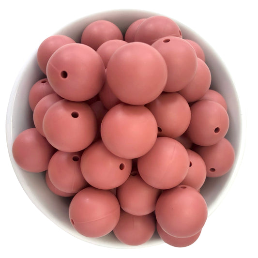 Dusty Brick 19mm Silicone Beads - 5 pk.
