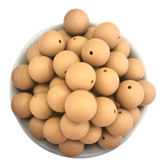 Caramel Delight 15mm Silicone Beads - 10 pk.