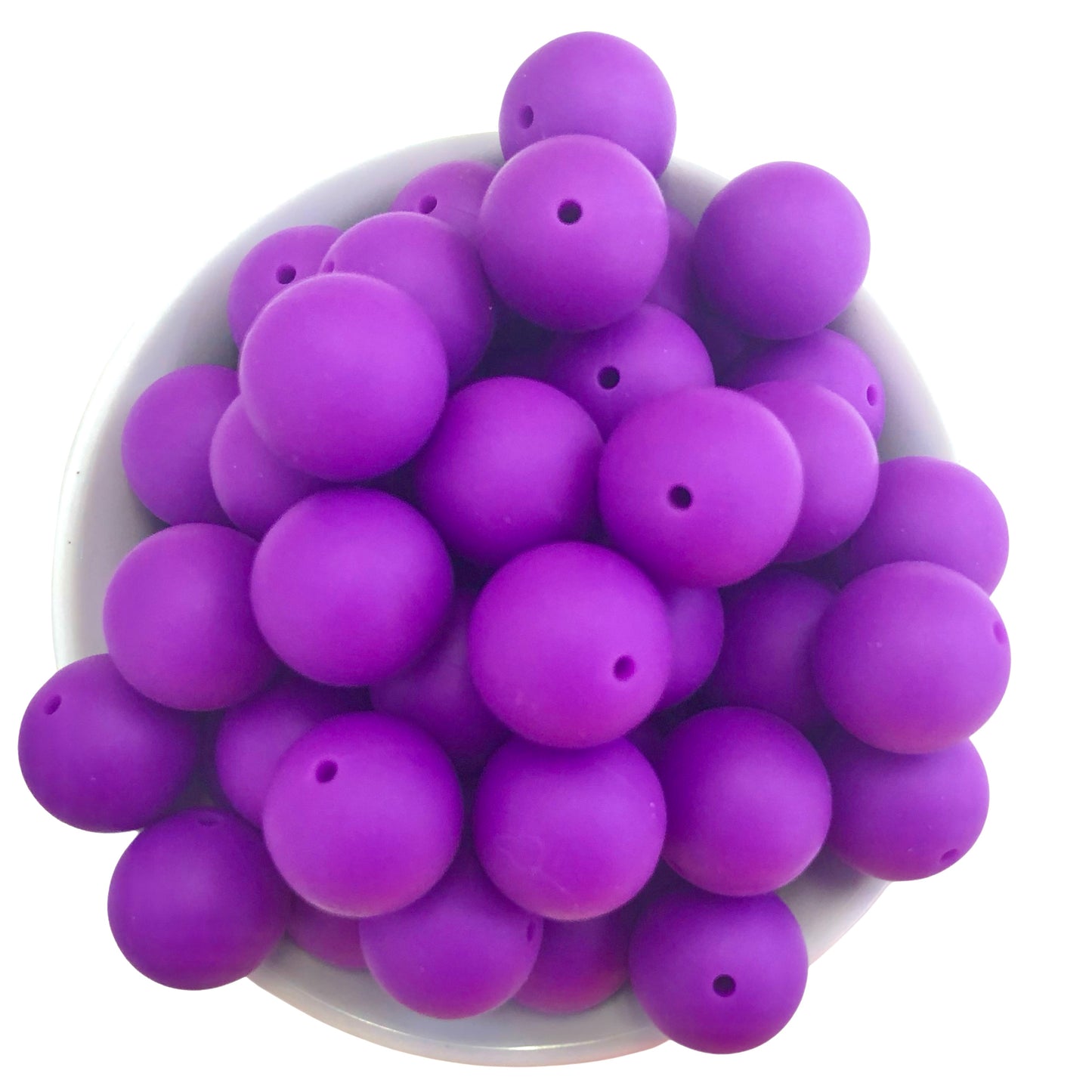 Purple Prince 15mm Silicone Beads - 10 pk.