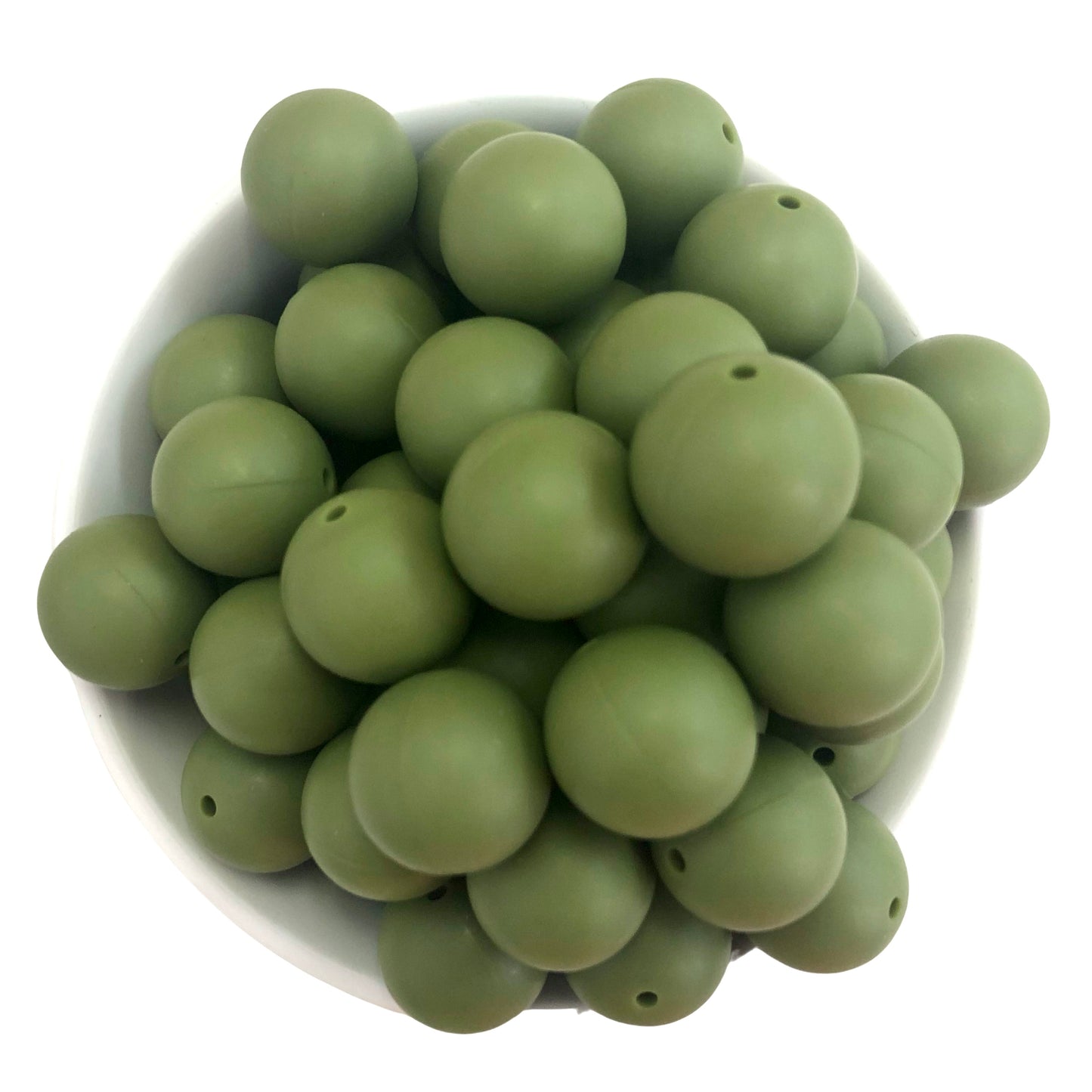 Olive Branch 15mm Silicone Beads - 10 pk.