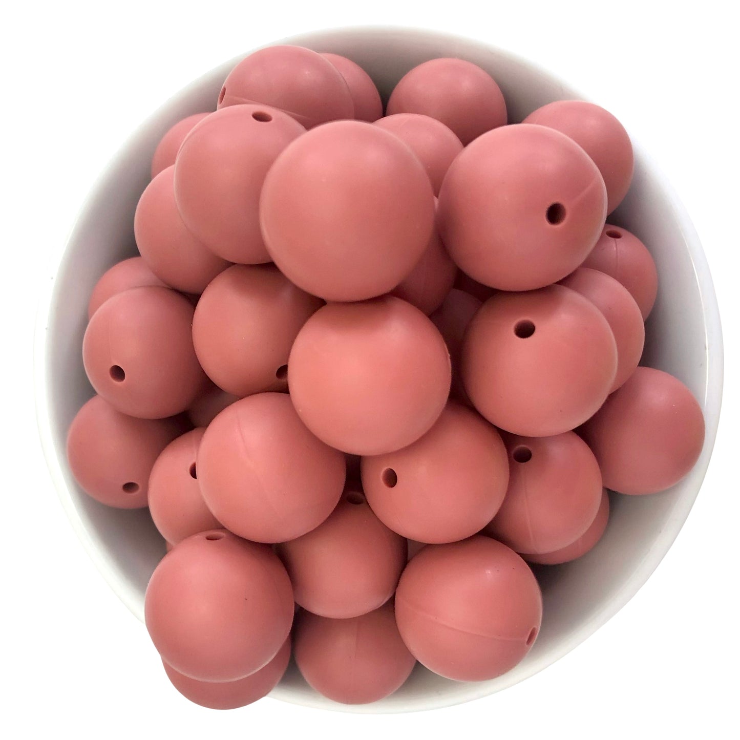 Dusty Brick 15mm Silicone Beads - 10 pk.