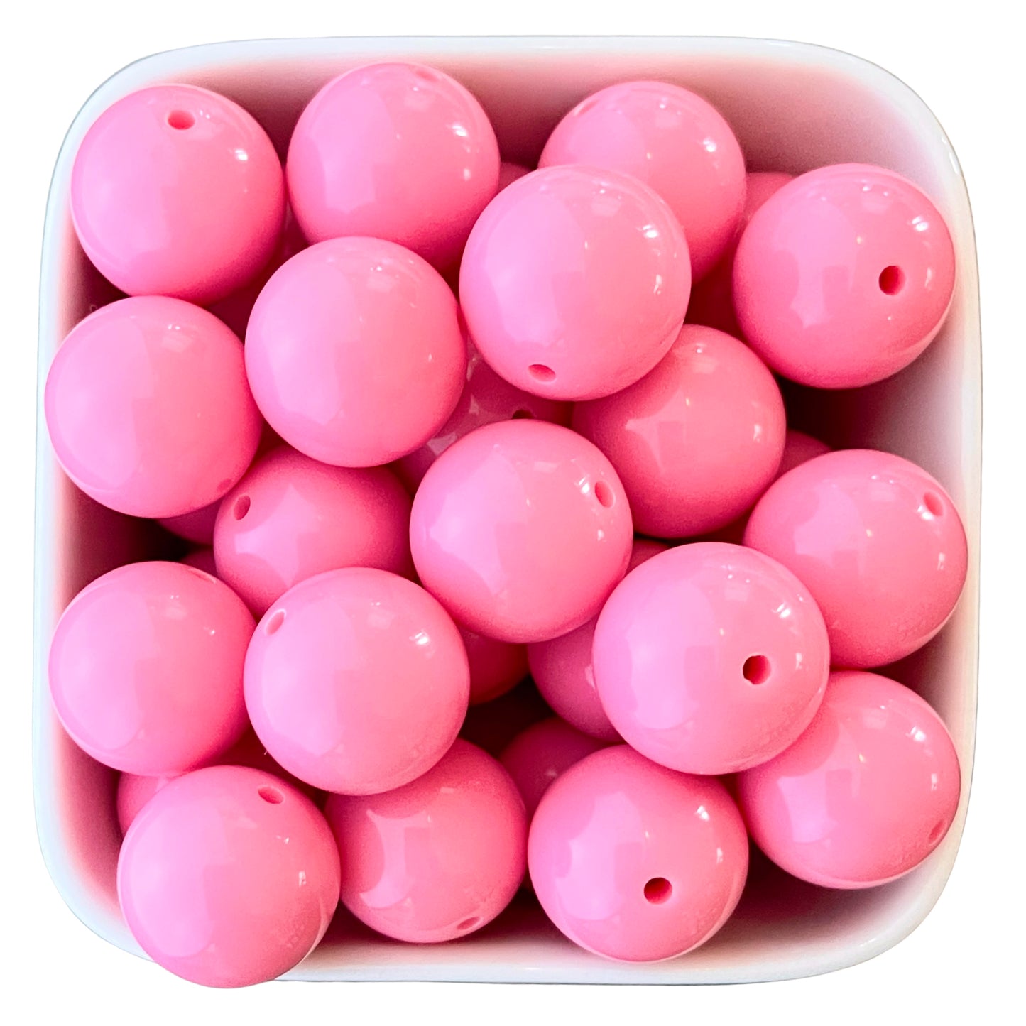 Pink 16mm Acrylic Beads - 10 pk.