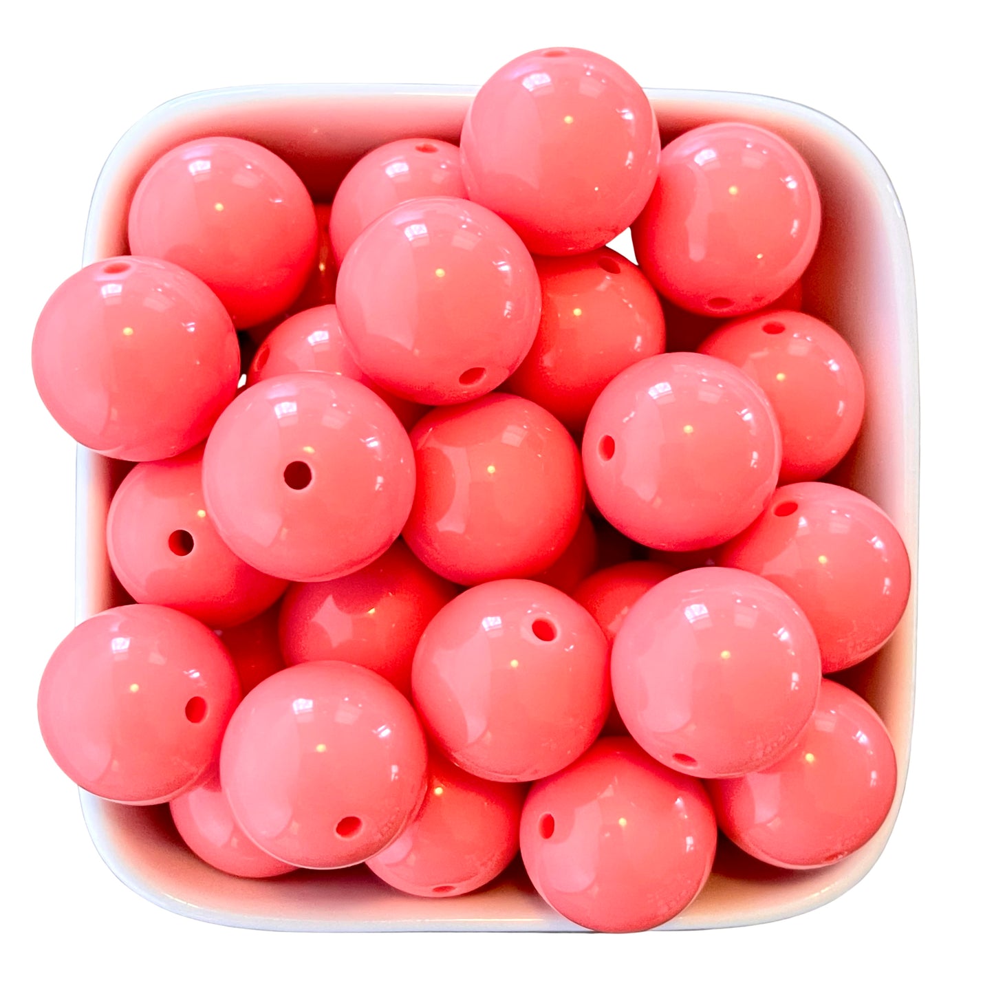 Coral 16mm Acrylic Beads - 10 pk.
