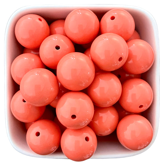 Fire Coral 16mm Acrylic Beads - 10 pk.