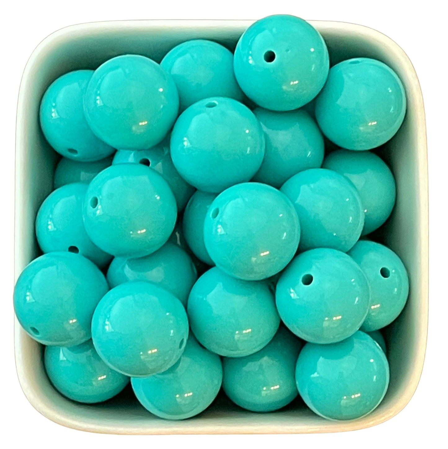 Turquoise 20mm Acrylic Beads - 5 pk.