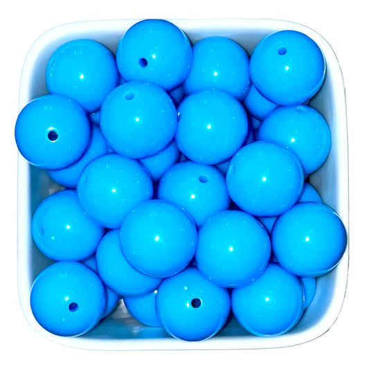 Aqua Blue 16mm Acrylic Beads - 10 pk.