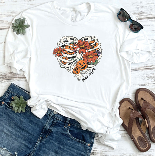Dead Inside Skeleton Heart T-Shirt