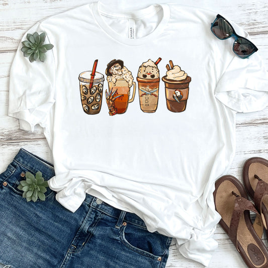 Horror Movie Fall Coffee T-Shirt
