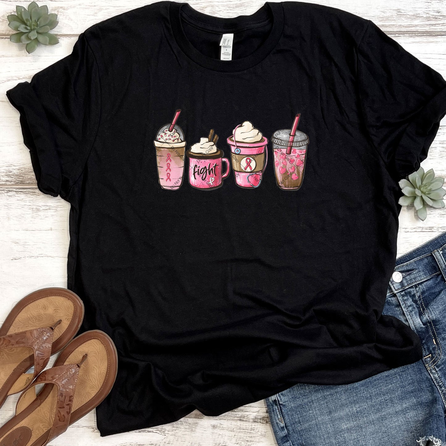 Fight Breast Cancer Coffee T-Shirt