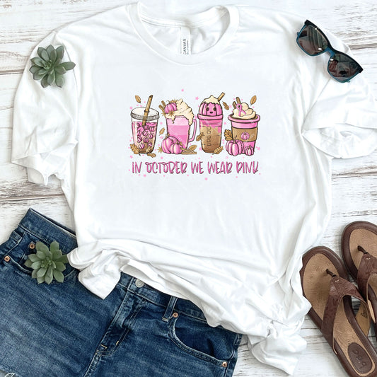 In October We Wear Pink Coffee T-Shirt