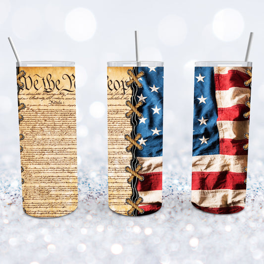 American Flag Constitution Tumbler