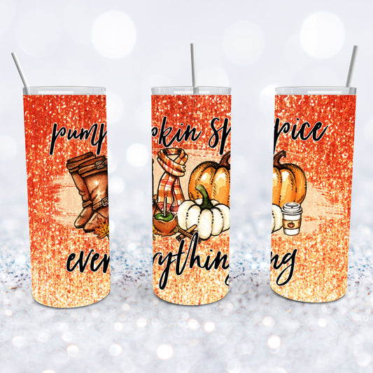 Pumpkin Spice Everything Glitter Tumbler