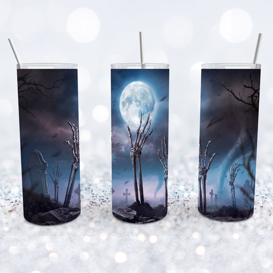 Creepy Graveyard Zombie Tumbler