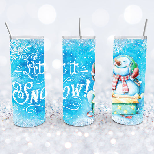 Let It Snow Snowman Tumbler