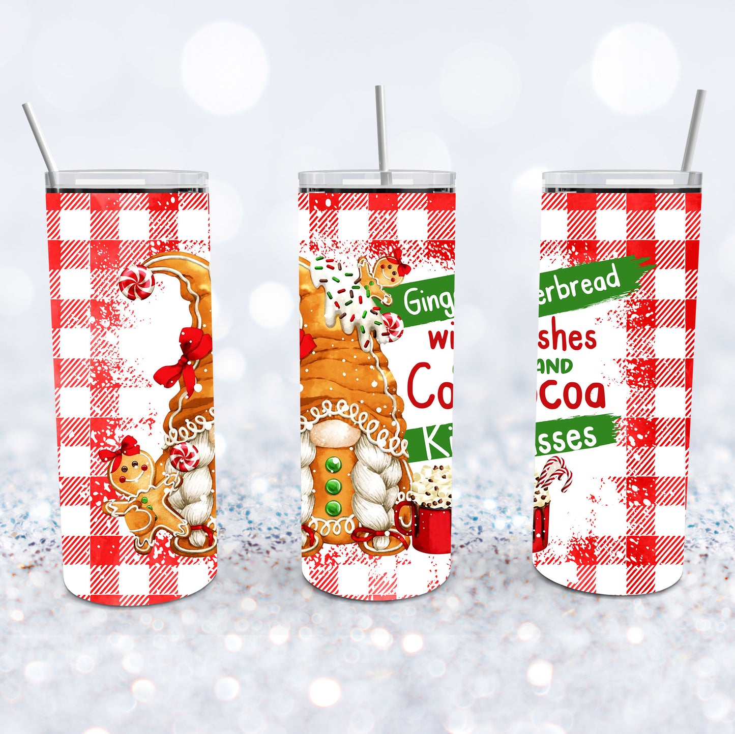 Ginger Bread Wishes And Cocoa Kisses Tumbler
