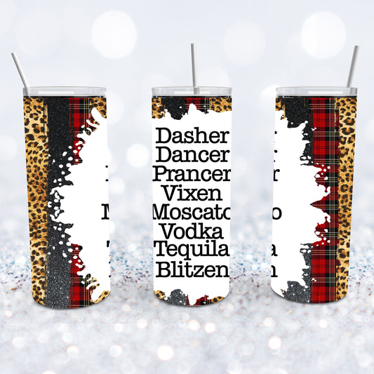 Dasher, Dancer, Tequila And Blitzen Tumbler