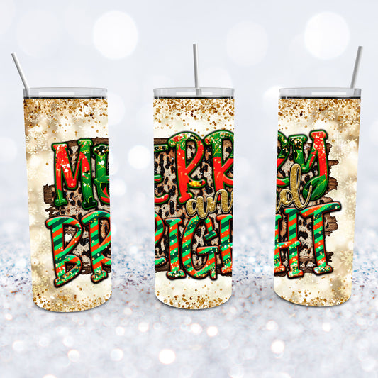 Merry And Bright Christmas Tumbler