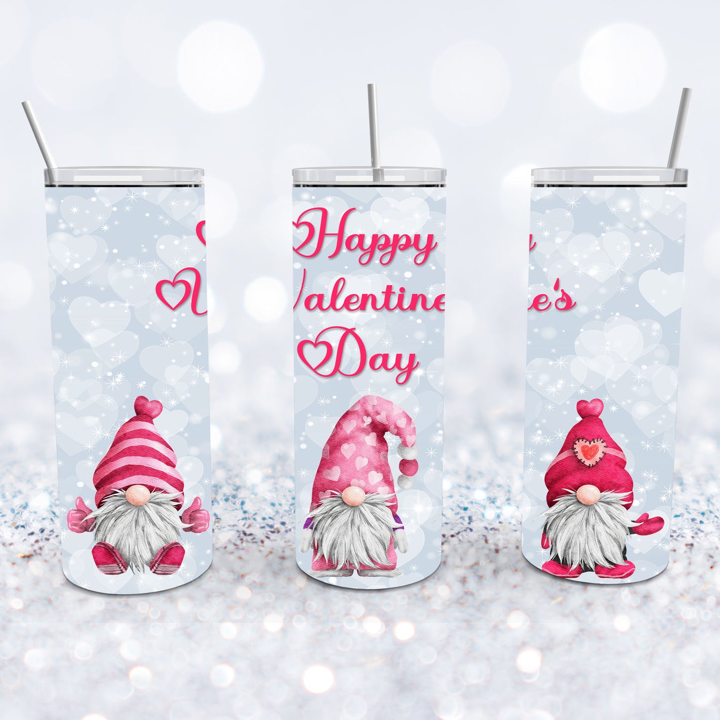 Happy Valentine's Day Gnomes Tumbler