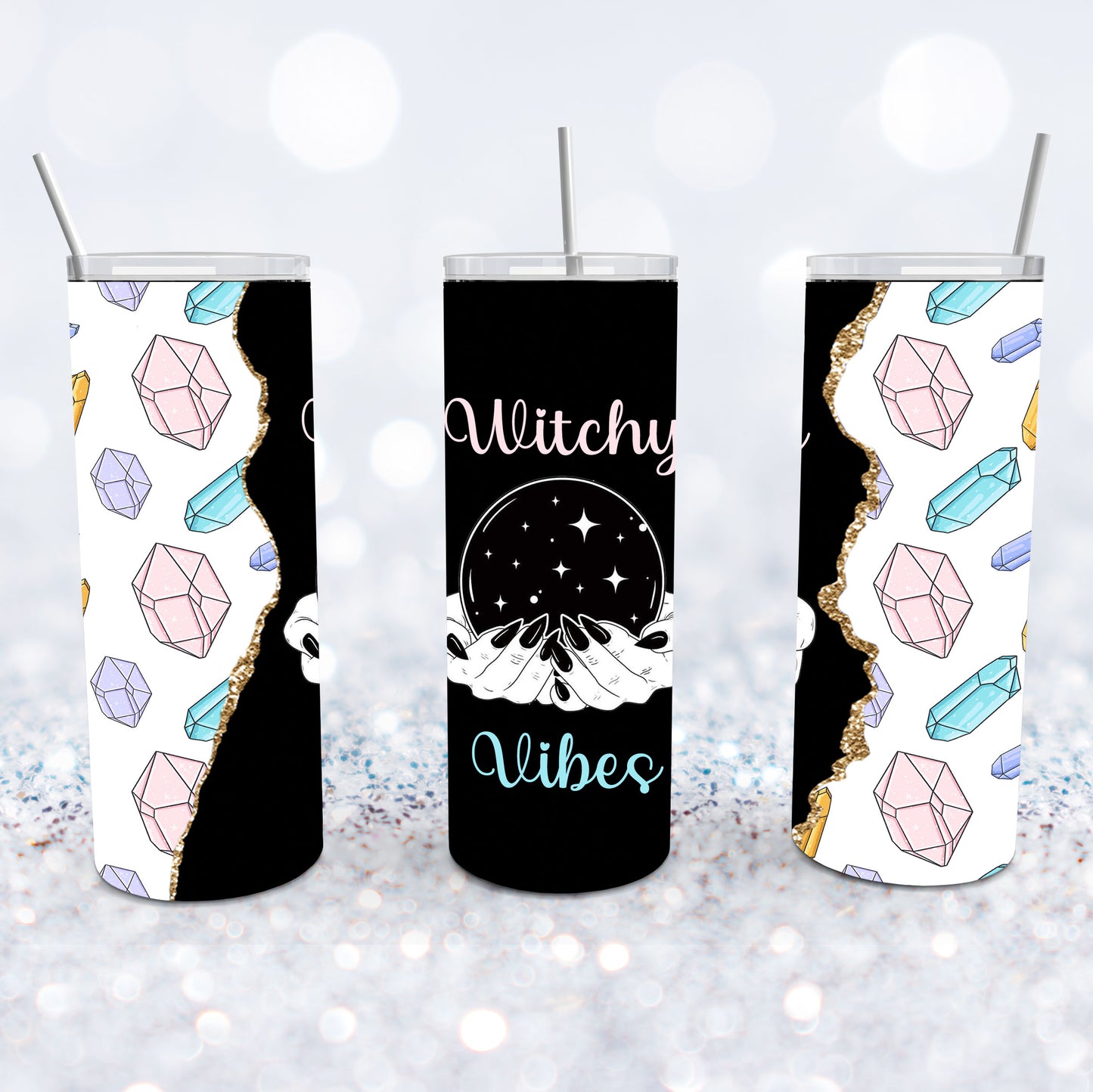 Witchy Vibes Crystal Ball Tumbler