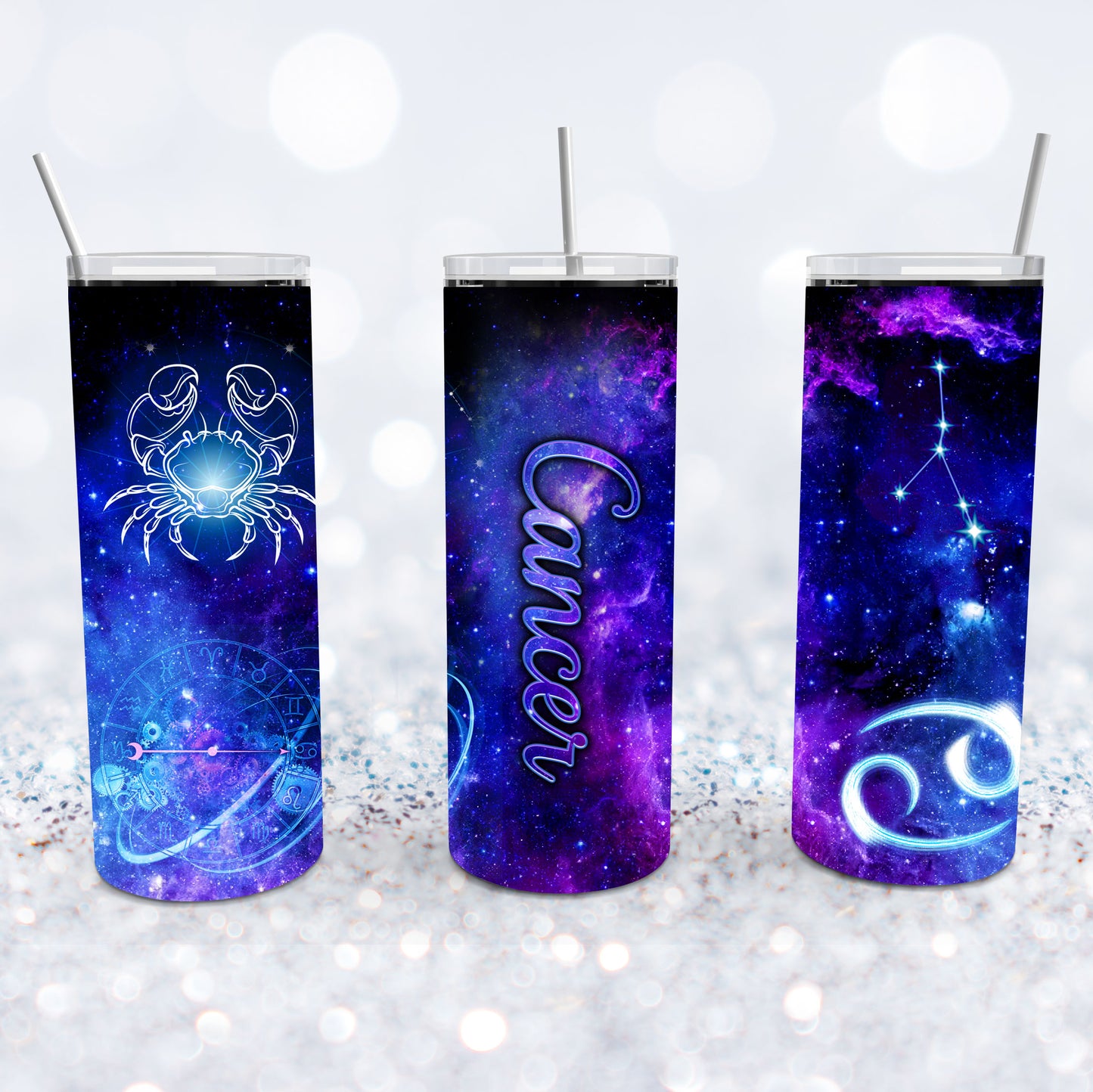 Cancer Starry Night Tumbler