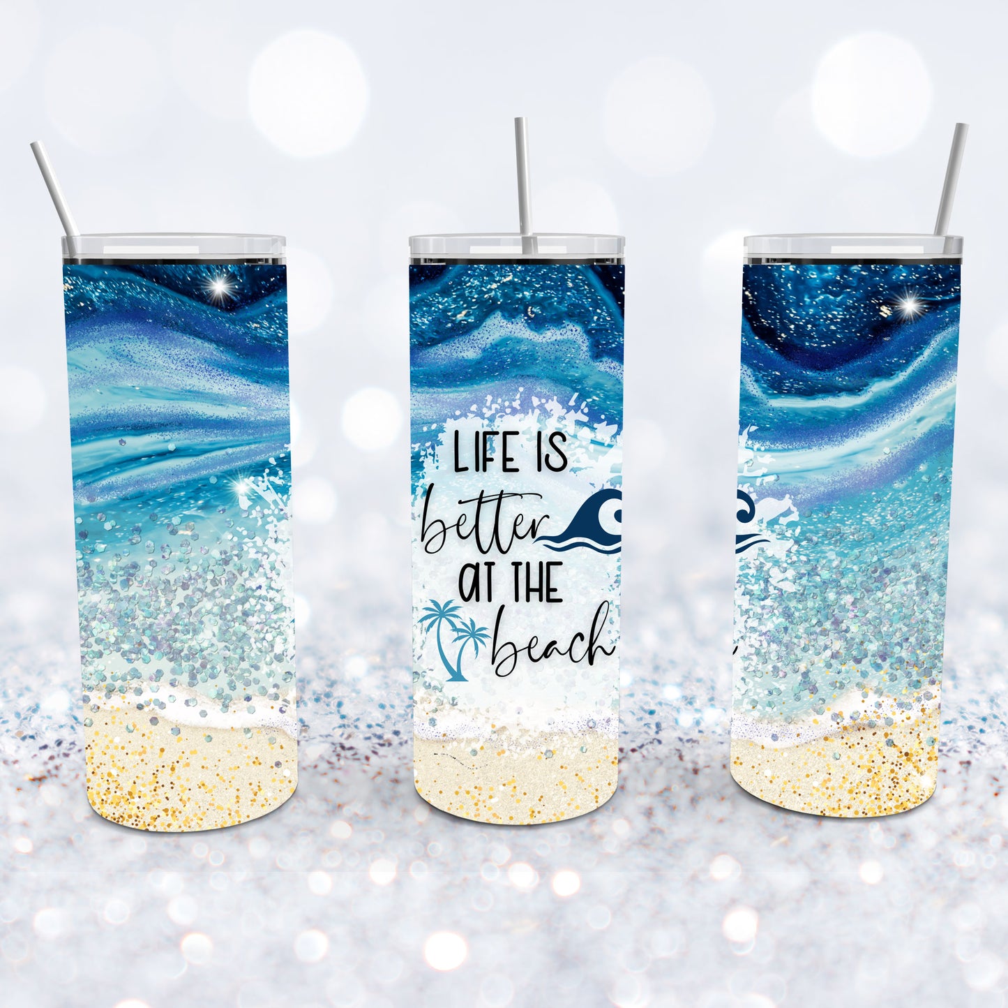 Life is Better At The Beach Milky Way Tumbler