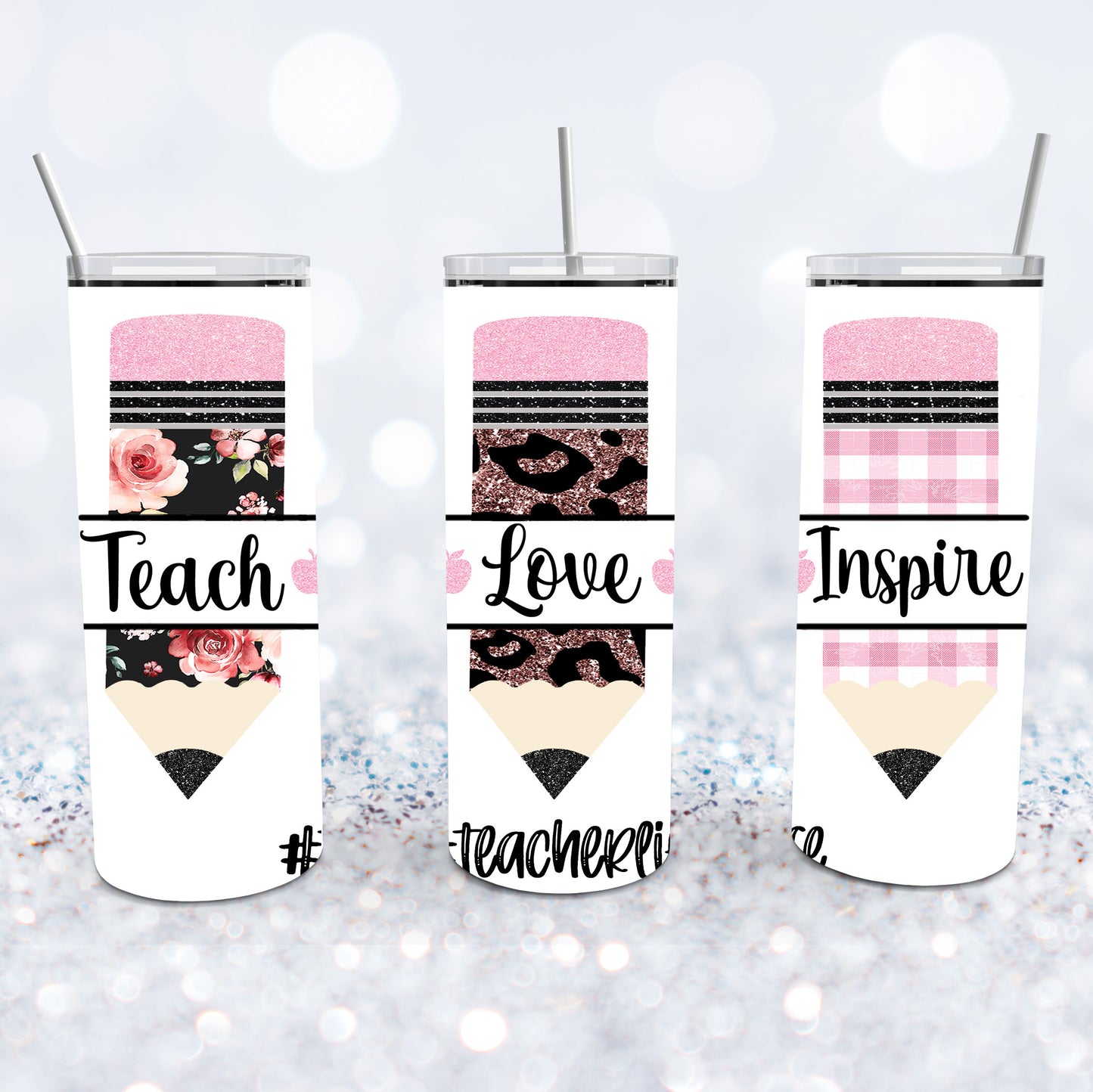 Teacher Life - Teach, Love, Inspire Tumbler