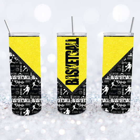 Basketball - Yellow Tumbler