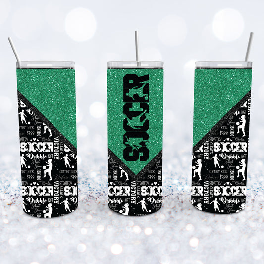 Soccer - Green Tumbler