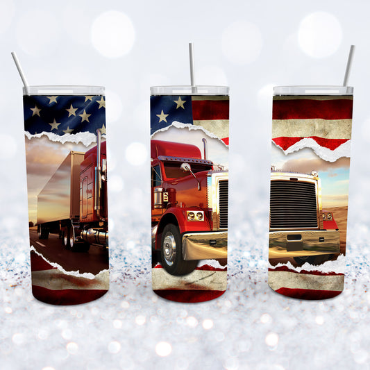 American Trucker Red Tumbler