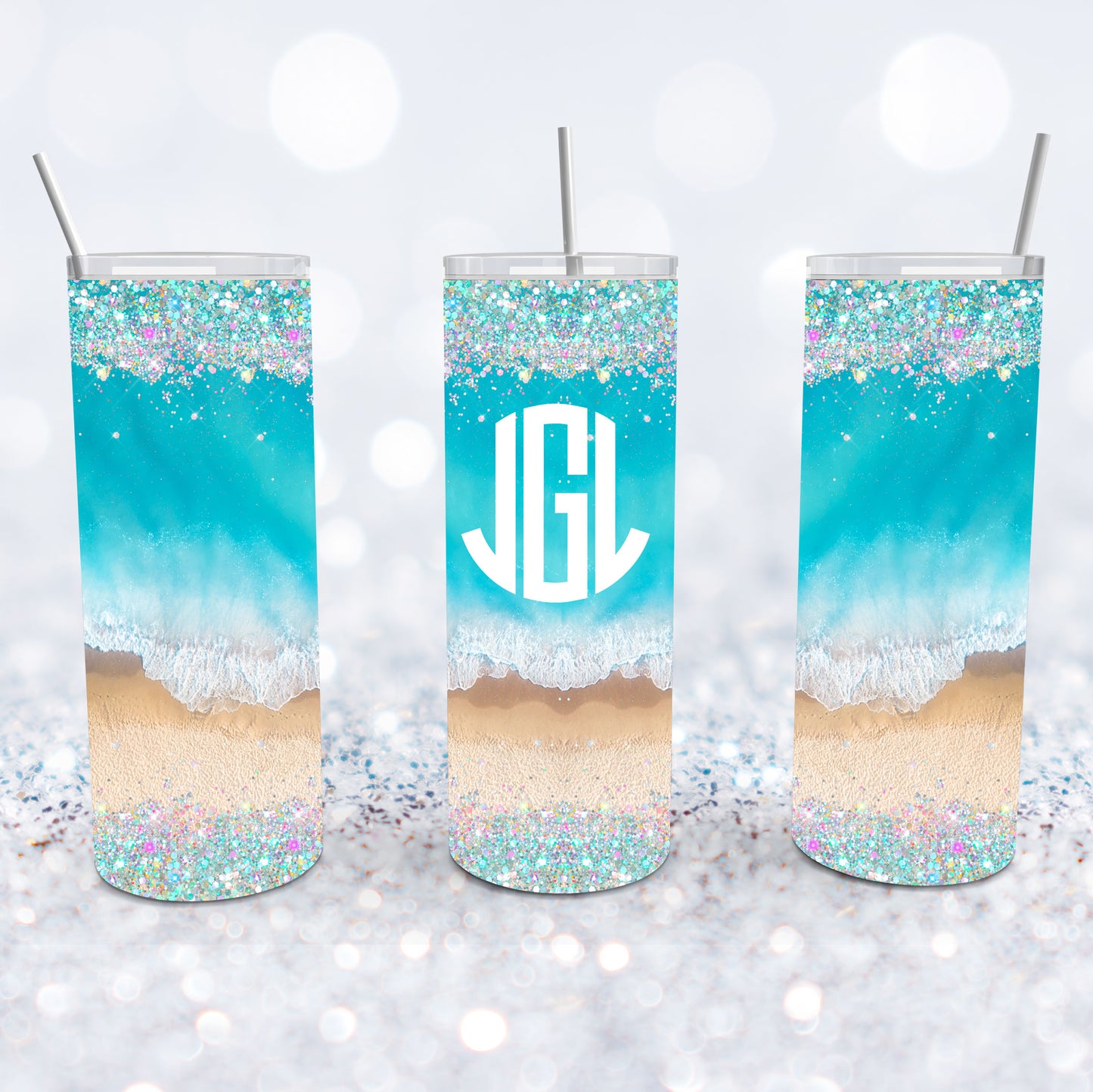 Monogram Beach Wave Tumbler