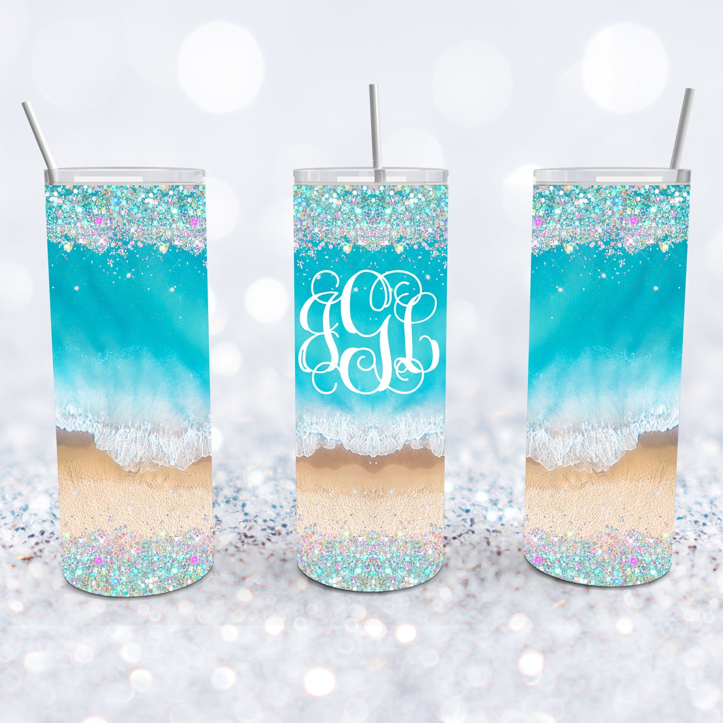 Monogram Beach Wave Tumbler