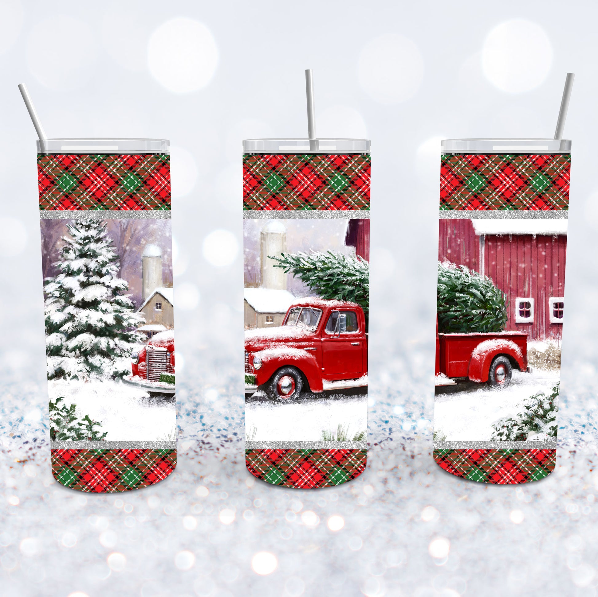 Red Plaid Christmas Skull Tumbler – RCS Blanks, LLC