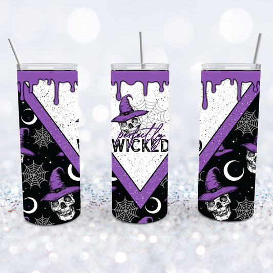 Perfectly Wicked Purple Skeleton Tumbler