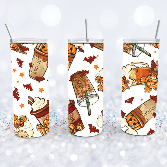 Jack O Lantern Coffee Tumbler - White