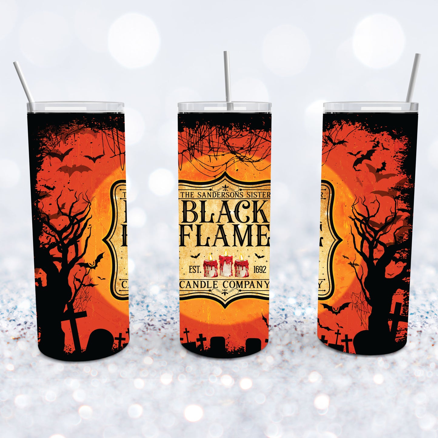 Sanderson Sisters' Black Flame Candle Company Tumbler