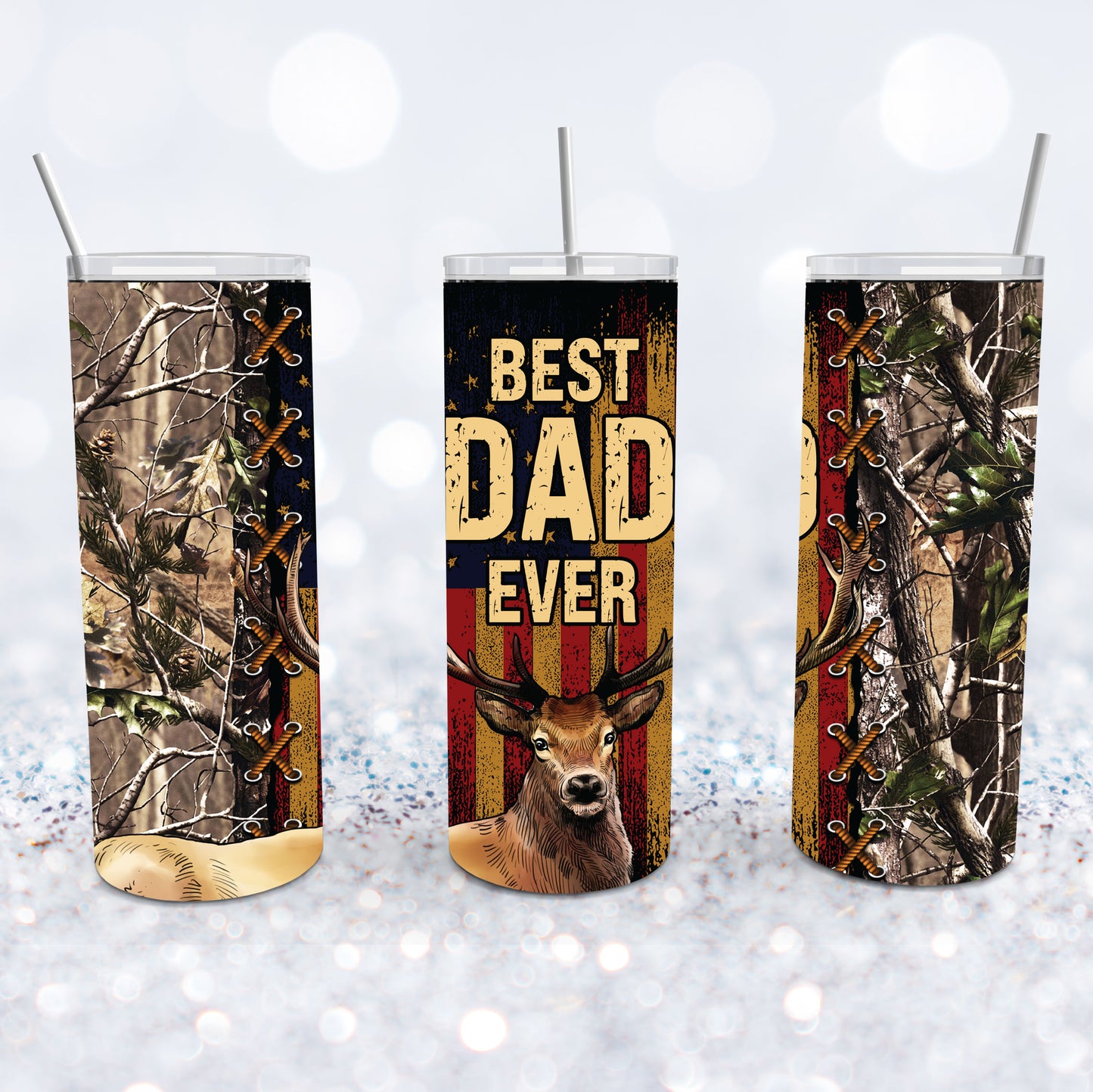 Best Dad Ever American Buck Hunter Tumbler