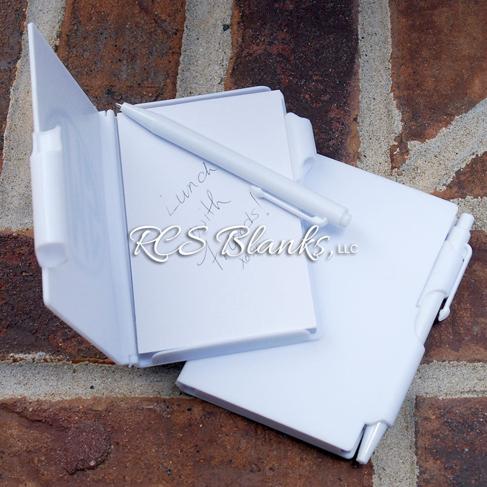 White Pocket Notebook & Pen Set