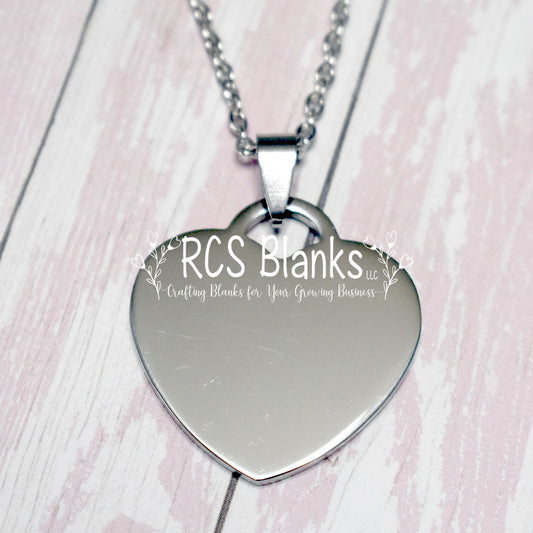 Silver Heart Pendant Necklace