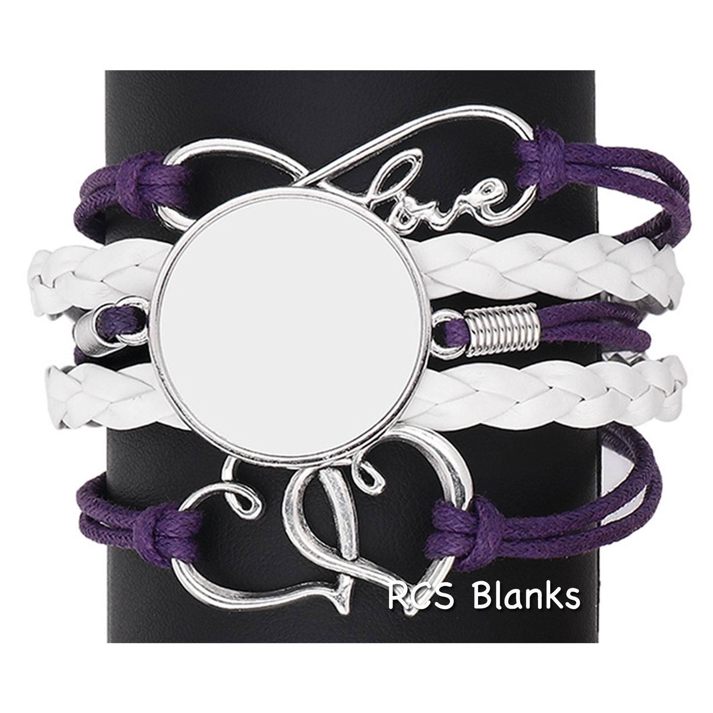 Sublimation Infinity Love Bracelet - Purple