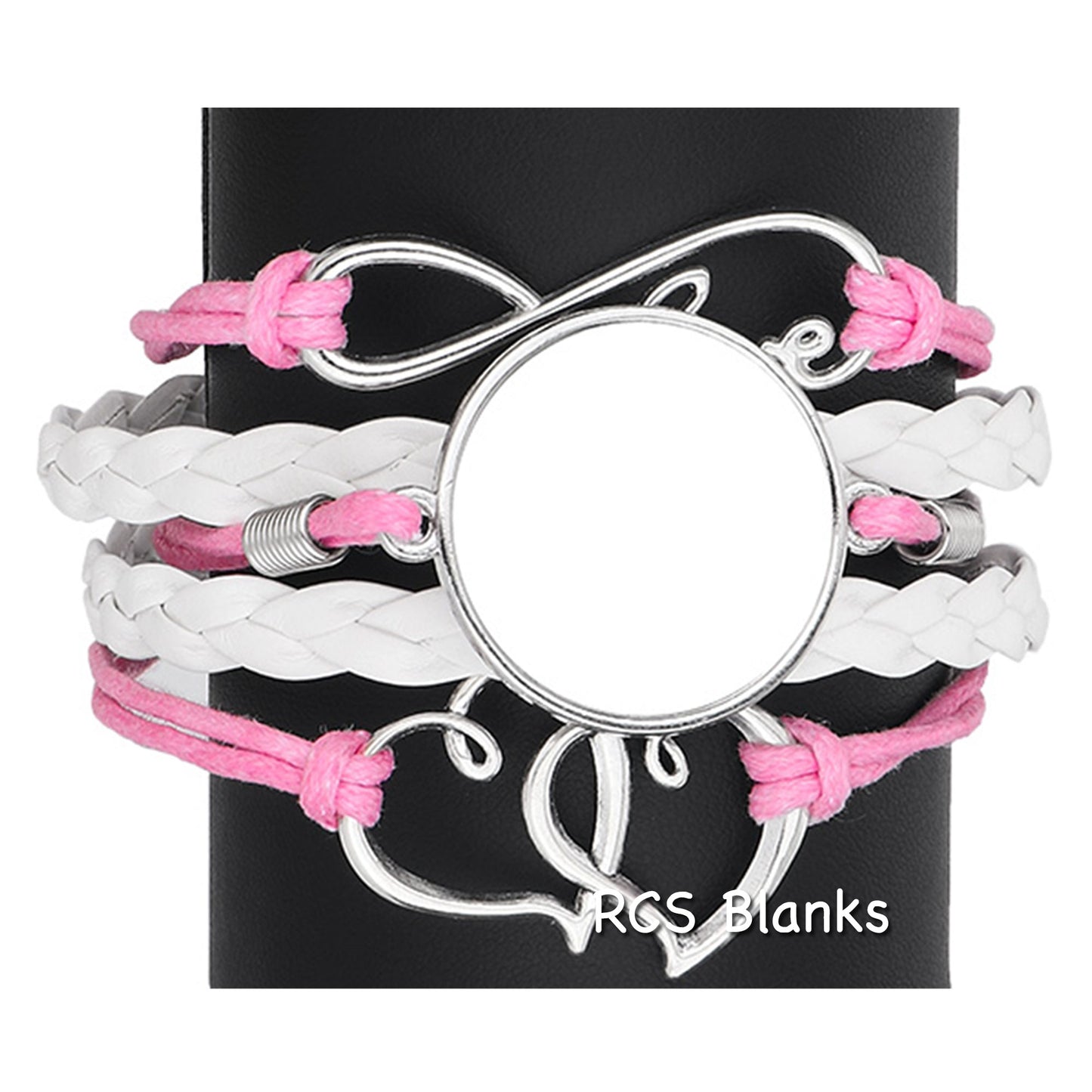 Sublimation Infinity Love Bracelet - Pink