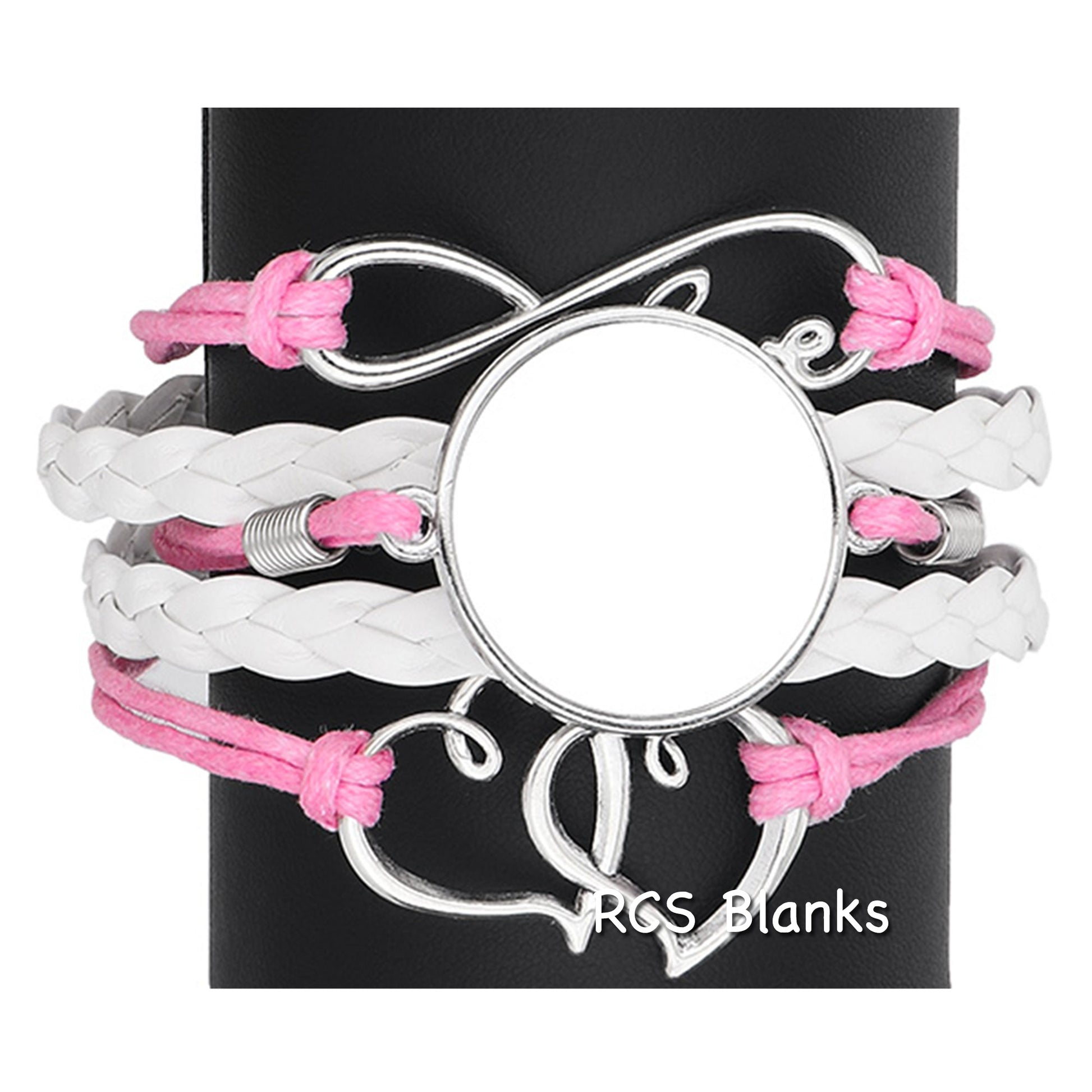 Sublimation Infinity Love Bracelet - Black